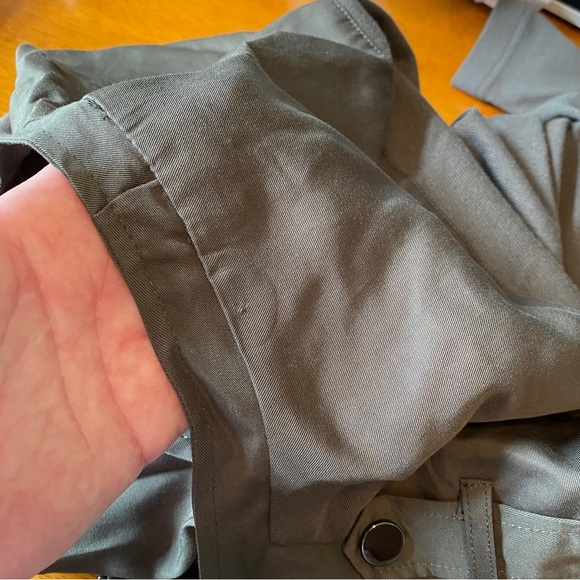 Carolina Belle, Cascading Utility Open Front Cardigan Jacket, Dark Green, Olive - Picture 6 of 8